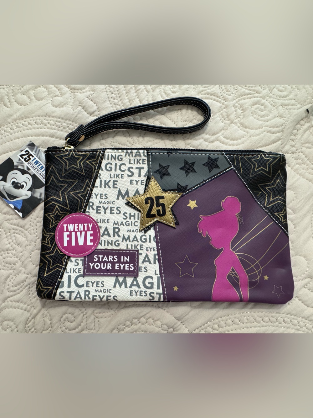 Disneyland Paris 25 th Anniversary Wristlet Clutch NEW RARE